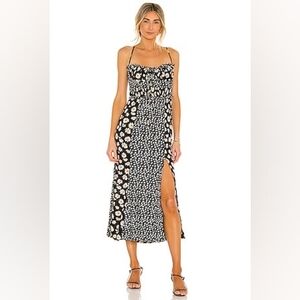 Free people Tigerlily Midi Dress in Black Combo